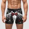 AliExpress Amazon Transfronterizo Regalo de Navidad Año Nuevo Ropa Interior para Hombre Seda de Leche Cintura Media Alta Elasticidad Alta Transpirables Pantalones Cortos