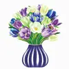 Nueva Tarjeta de Felicitación 3D de Ramo para el Día del Maestro y el Día de la Madre con Flores de Papel Calado Bendición de Amazon y Sobre Kraft