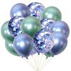 Balão de látex de ágata com lantejoulas de 12 polegadas, suprimentos para festa de aniversário de celebridades da Internet, conjunto de balões de metal com confete