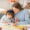 Conjunto de Ferramentas de Pintura Infantil Decoração Pendurada de Madeira para Pintura Molde de Pintura Conjunto de Pintura Colorida DIY