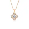 Producto Popular Transfronterizo para Transmisión en Vivo de Tiktok Collar de Plata de Ley S925 con Diamante Moissanita Finamente Elaborado Collar de Corazón Palpitante Cadena para Clavícula