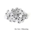 Materiales para Manualidades DIY Infantiles Accesorios de Ojos de Animal Ojos de Juguete con Adhesivo Trasero Ojos Móviles Ojos Negros y Blancos para Muñecas