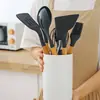 Contenedor de almacenamiento de utensilios de cocina nórdico, cubo de cerámica para almacenamiento de utensilios de cocina domésticos, portapalillos de cocina, al por mayor
