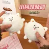 Pingente de Boneca Samoyed de Pelúcia Fofo que Faz Barulho, Chaveiro para Meninas, Pingente de Bolsa, Pingente de Cachorrinho