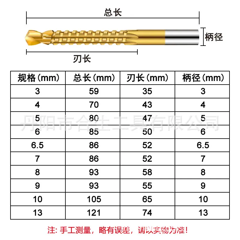 10pc锯钻-尺寸