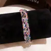 ¡Lluvia de Meteoros Colorida! Pulsera Tejida Multicapa de Circonita Brillante, Moderna y Versátil, Pulsera Llamativa con Sentido de Atmósfera, Joyería para Mujer
