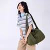 Bolsa de Gran Capacidad, Estilo Japonés de Nicho, Bolsa de Nylon Estilo Perezoso, Bolso Cruzado de Hombro Único, Bolso Tote de Color Sólido a la Moda Casual