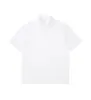 Polo de manga corta con solapa de peso pesado de 275g primavera y verano ins tendencia americana color liso holgado manga corta logo estampado