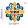 Patches de tecido bordados com padrão geométrico colorido, patches de estilo étnico, patches bordados por computador para roupas e bolsas, patches de reparo para furos