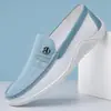 Zapatos de Cuero de Verano 2026, Zapatos de Hombre de Cuero Suave, Zapatos Blancos de Negocios Casuales con Suela Suave, Mocasines Slip-On de Moda Británica
