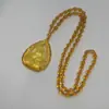 Colgante de Buda Maestro de la Medicina Chapado en Oro Colgante de Marca Amitabha Vidriado Antiguo con Borde Dorado Colgante Vidriado Vidriado Bodhisattva Manjusri