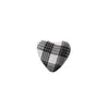 Bolsa de Tela a Cuadros Retro Corazón de Tela Botón de Corazón Pasador DIY Funda para Teléfono Móvil Equipaje Zapatos Calcetines Accesorios de Ropa