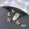 Celebridade da Internet Laço Tridimensional Liga de Zinco Joias para Unhas Laço Estilo Chanel Explosivo Metal Wear Armadura Decoração Acessórios