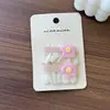 Accesorios para el Cabello Hechos a Mano Coreanos de Encaje Cuadros Flores Pinza de Pelo con Lazo Floral Pinza para el Flequillo Niña Dulce Pinza BB