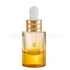 Botella de Vidrio Redonda Recta de Fondo Grueso Forro Gradiente Amarillo 30G15Ml20Ml30Ml40Ml80G Set Stock Disponible Fabricante