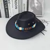 Atuendo de Viaje para Praderas para Fotos Sombrero Vaquero Occidental Mujer Verano Protección Solar Sichuan-Tibet Sombrero de Paja con Sombra Estilo Étnico Sombrero de Jinete