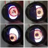 Lente de Farol de Carro Olho de Diabo 3 Polegadas 12v Lente de Farol de Carro Olho Demoníaco Dinâmico Olho Vermelho Kits de Retrofit Montagem de Farol Acessório Automotivo