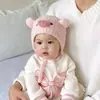 Toucas para Bebê para Outono e Inverno, Toucas de Tricô Super Fofas e Engraçadas para Meses Pequenos, Toucas de Lã para Bebês com Proteção para Orelhas