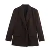 Comércio Exterior 2026 Outono Novo Estilo Europeu e Americano Moda Feminina Temperamento Elegante Para o Trabalho Solto Cor Sólida Jaqueta de Terno 7800595