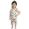 Pijama Infantil Macio de Seda Gelada, Estilo Verão Fino, Versão Coreana Estilosa de Manga Curta para Casa para Meninas, Roupa de Verão com Ar Condicionado para Meninas