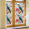 Xc9043 Comercio Exterior Racimo de Flores Láser Pájaros que Viven en el Hogar Decoración de Ventana de Vidrio Pegatinas Electrostáticas Mayoreo