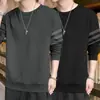 Moletom Masculino Gola Redonda, Marca Tendência Outono, Versátil Estampado Solto Manga Longa, Roupa Unisex para Casal, Top de Estudante