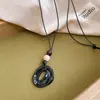 Colar de resina com zircônia em formato de coração, flor, estrela, geométrico estilo coreano, corrente para suéter de luxo leve, acessório moderno e elegante