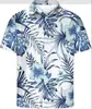 Exportação Transfronteiriça Camisas Havaianas Masculinas Moda Estampa 3D Impressão Digital Manga Curta Tops Atacado Estilo Tropical