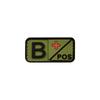 Parche de Goma con Insignia de Tipo de Sangre 3D de PVC A B O AB POS Pegatina de Moral Insignia con Gancho de Velcro en stock