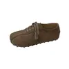 Zapatos de cordones cuadrados de estilo coreano antideslizantes 2026, nuevos zapatos casuales de gamuza para mujer, de suela plana, versátiles y adecuados para otoño