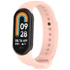 Adequado para Pulseira de Relógio Xiaomi Mi Band 8 Cabeça de Metal Pulseira de Silicone Dividida Pulseira de Relógio M9 Pulseira de Relógio de Borracha Xiaomi Mi Band 9