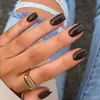 Fábrica cor sólida usando armadura curto puro quer peça de nail art adesivo de unha postiça removível atacado personalizado