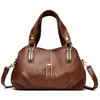 Moda transfronteiriça nova bolsa feminina estilosa, bolsa de ombro transversal retrô europeia e americana de grande capacidade, bolsa de mão de couro macio para mulheres