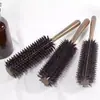 Peine de Madera al por Mayor de Fábrica de Alta Calidad Resistente a Altas Temperaturas Peine Profesional para Peinar Rizador de Cabello Peine Rodillo de Cerdas de Jabalí Peine Rizador de Masaje