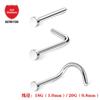 Especial transfronterizo para piercing de nariz de titanio G23 pastel redondo de 5 palabras 7 palabras varilla S varilla L doblez de nariz piercing de nariz decoración de nariz aleación de titanio joyería para perforación