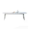 Mesa y Silla de Ocio para Exteriores Diseñador Villa Mesa y Silla para Exteriores Patio Mesa y Silla de Comedor de Ratán Combinación Mesa y Silla de Jardín