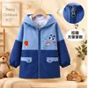 Buzos para Niños Otoño e Invierno Anti-Manchas Chaqueta de Plumas Ropa Protectora Impermeable Dibujos Animados Lindos Prendas de Abrigo Chaqueta Elegante Cremallera Extendida
