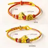 Pulsera Roja Año del Caballo Hecha a Mano Caballo del Zodiaco Cuerda Roja Tai Sui Cuerda de Riqueza Instantánea Fabricante Mayoreo
