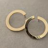 Otoño e invierno relación diseño de nicho temperamento de alto frío tipo C anillo liso liso moda pendientes chapados en oro pendientes fábrica