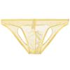 Jun Yee Cueca Masculina Transparente de Malha com Abertura no Bumbum, Bojo Duplo Fino e Sexy, Respirável, Nua, para Homens Jovens