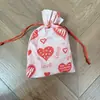 Bolsas de regalo para el Día de San Valentín transfronterizas, bolsas con cordón, bolsas para dulces con forma de corazón, recuerdos de boda, empaques de dulces