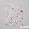 Pegatinas para Uñas 2026 Año del Caballo Rojas Festivas con Foil Dorado Dibujos Animados Decoraciones para Uñas Pegatinas para Uñas 5D Tridimensionales en Relieve