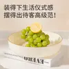 Bandeja de Sementes de Girassol e Frutas Estilo Luxo Leve, Material PET, para Uso Doméstico na Sala de Estar, Mesa de Centro, Alto Valor Estético, Simples e Estilosa, Grande Capacidade, Bandeja de Exibição Profunda