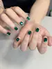 Nuevos Diamantes de Imitación Esmeralda con Base Plana Forma de Gota para Uñas, Diamantes de Imitación Largos con Forma Octagonal, Diamantes de Imitación Decorativos para Uñas Modernos y Elegantes