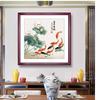 Nova pintura decorativa em estilo chinês Estilo chinês Nove peixes Imagem Sala de estar Entrada Sala de chá Pintura suspensa Decoração de casa em estilo chinês Pintura de parede de madeira maciça macia