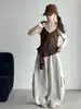Conjunto de ropa de otoño para niñas: Conjunto de dos piezas para niñas: top tipo camiseta de manga larga con empalme de imitación de dos piezas y pantalones casuales, moderno