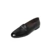 Mocassins Estilo Britânico Couro Bovino Lavado Fivela Pequena 2026 Outono Salto Baixo Grosso Bico Redondo Couro Genuíno Corte Profundo Sapatos Únicos Femininos