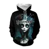 2023 AliExpress Transfronteiriço Novo Europeu e Americano Impressão Digital 3D Vestido de Halloween Casal Diablo Vestido Casual
