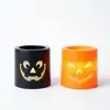 Linterna de Calabaza de Halloween Transfronteriza Vela Electrónica Adorno de Rostro de Fantasma Brillante Accesorios de Decoración para Ambiente de Fiesta