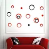Adesivos de Parede Espelhados Acrílicos Tridimensionais Autoadesivos Transfronteiriços para Sala de Estar, Quarto, Parede de Fundo da TV, Adesivos Decorativos Redondos para Casa
